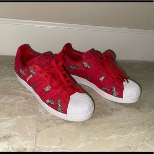 Red Adidas Pineapple Sneakers